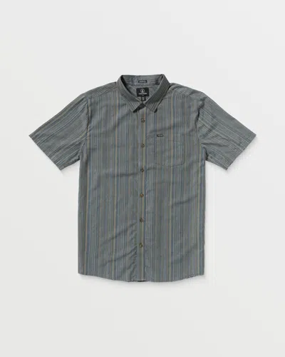 Volcom Men's Jahstripe Short Sleeve In Gray