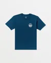 Volcom Men's Keep Rockies Stoned Short Sleeve Tee In Blue