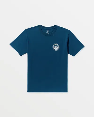 Volcom Men's Keep Rockies Stoned Short Sleeve Tee In Blue