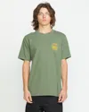 Volcom Men's Keep Rockies Stoned Short Sleeve Tee In Green