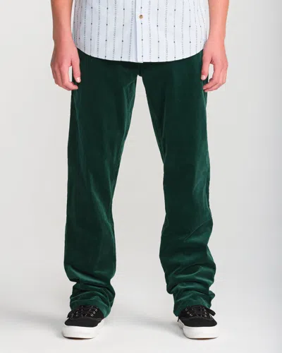 Volcom Men's Kinkade Cord Pants In Pine Green