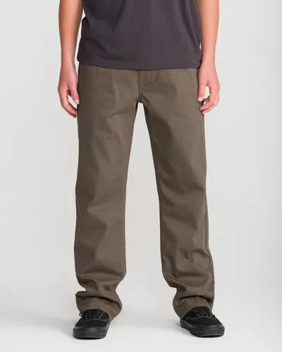Volcom Men's Kinkade Slub Pants In Majorbrn