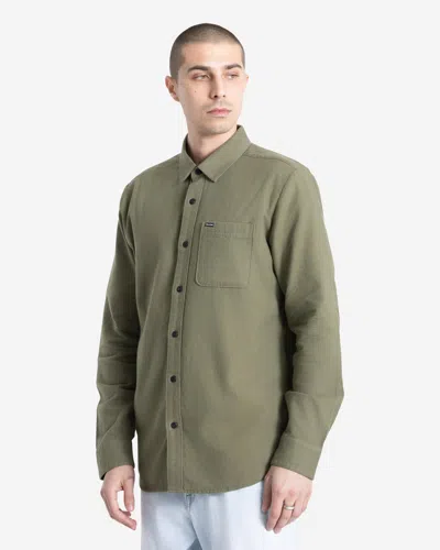 Volcom Men's Levelstone Long Sleeve Shirt In Green