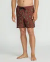 Volcom Men's Lido Print 16" Trunks In Brown