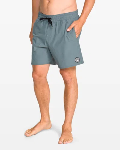 Volcom Men's Lido Solid 16" Trunk In Blue