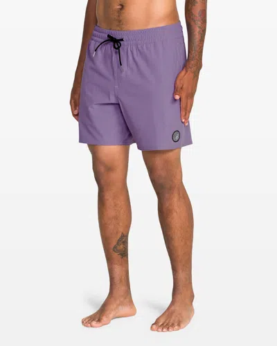 Volcom Men's Lido Solid 16" Trunk In Purple