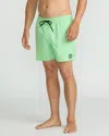 Volcom Lido Solid Swim Trunks In Green