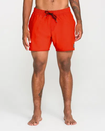 Volcom Men's Lido Solid Trunks In Orange