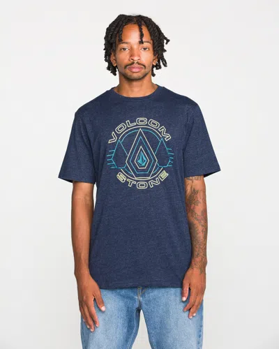 Volcom Men's Line Feld Short Sleeve Tee In Blue