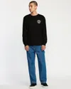 Volcom Men's Logo Stamp Long Sleeve Tee In Black