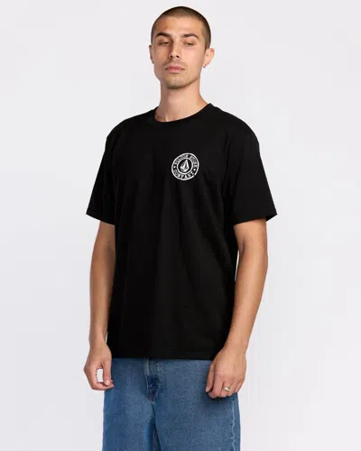 Volcom Men's Logo Stamp Short Sleeve Tee In Black