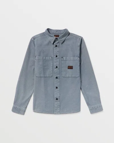 Volcom Men's Long Sleeve Shirt In Gray