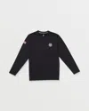 Volcom Men's Loose Long Sleeve Surf Tee In Black