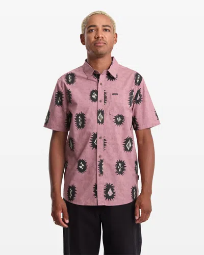 Volcom Men's Markerstone Short Sleeve In Pink