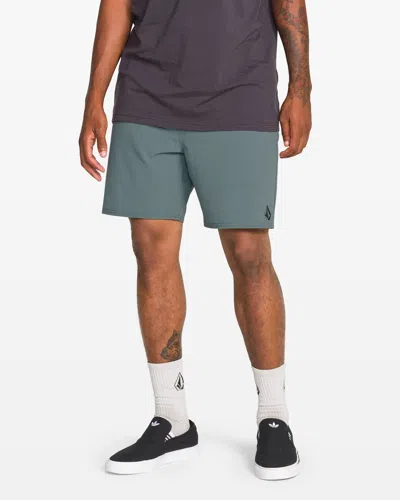 Volcom Men's Nomoly Elastic Waist Shorts 18" In Green