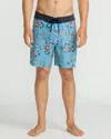 Volcom Men's Psyche Cotton Stoney 17" Trunks In Blue