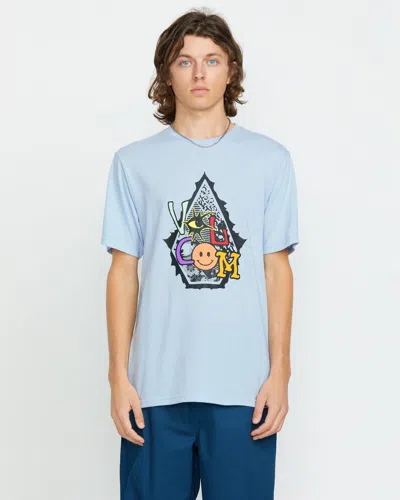 Volcom Psychosis Short Sleeve Graphic T-shirt In Blue