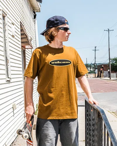 Volcom Men's Quone Short Sleeve Tee In Yellow
