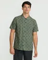 Volcom Men's Ridgestone Short Sleeve Shirt In Green