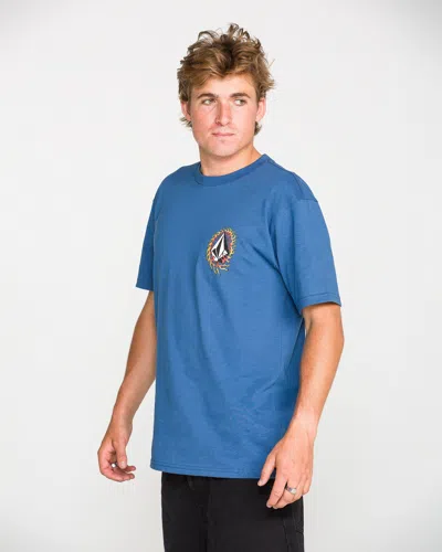 Volcom Men's Ringafire Short Sleeve Tee In Blue