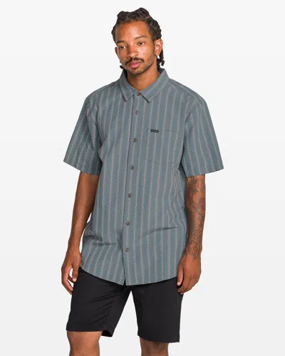 Volcom Men's Sato Stripe Short Sleeve Tee In Blue