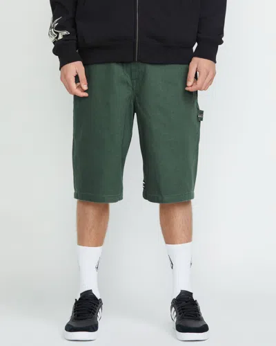 Volcom Men's Sawhorse Denim Shorts In Green