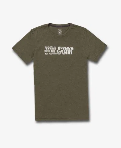 Volcom Men's Slicer Graphic T-shirt In Martini Olive In Multi
