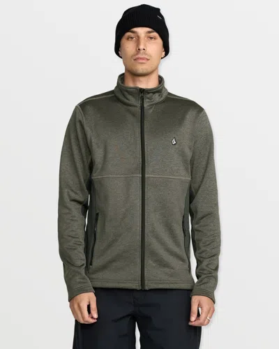 Volcom Men's Snowbound Fleece Full Zip In Green