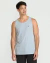 Volcom Men's Solid Heather Tank In Blue