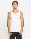 Volcom Men's Solid Heather Tank In White