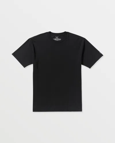 Volcom Men's Solid Short Sleeve Tee In Black