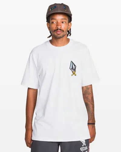 Volcom Men's Star Shields Featured Artist Exp Short Sleeve Tee In White