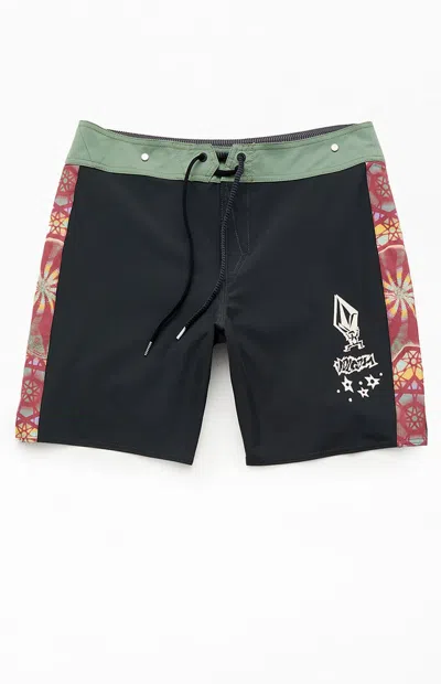 Volcom Men's Star Shields Mod 8" Boardshorts In Black