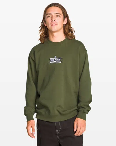 Volcom Men's Stone Cruiser Crew In Green