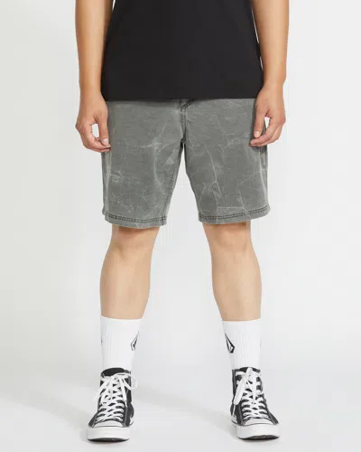 Volcom Men's Stone Faded Hybrid Shorts In Gray