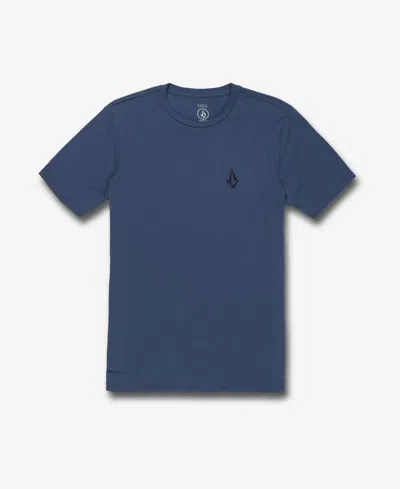 Volcom Men's Stone Graphic T-shirt In Smokey Blue In Black