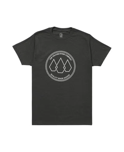 Volcom Men's Stone Link Short Sleeve T-shirts In Charcoal Heather