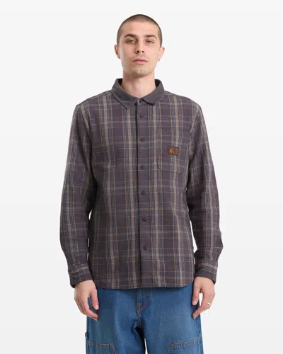 Volcom Men's Stonevise Plaid Long Sleeve In Gray