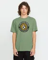 Volcom Men's Stoney Circle Short Sleeve Tee In Green