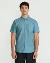 Volcom Men's Veeco Oxford Short Sleeve Shirt In Blue