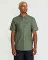 Volcom Men's Veeco Oxford Short Sleeve Shirt In Green