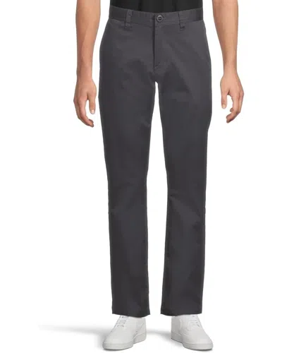 Volcom Men's  Frickin Modern Stretch Pants Charcoal Flat Front Chino Red1302 In Gray
