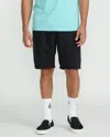 Volcom Men's Vs91 Elastic Waist Shorts 20" In Black