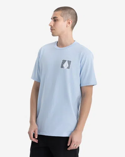 Volcom Men's Wavy Train Short Sleeve Tee In Blue