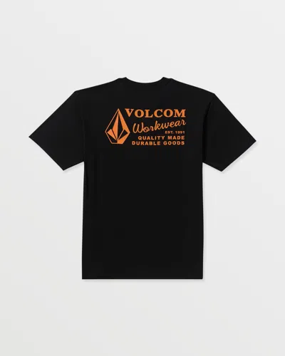 Volcom Men's Workwear Short Sleeve Tee In Black