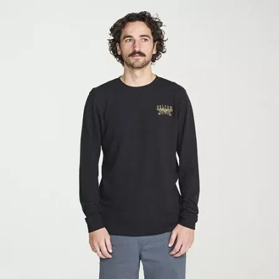 Volcom Mens Crew Neck Long Sleeve Regular Fit Thermal Top In Animal Print