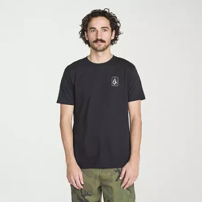 Volcom Mens Crew Neck Short Sleeve Regular Fit Graphic T-shirt In Black