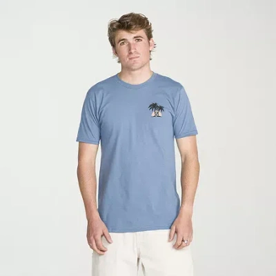 Volcom Mens Crew Neck Short Sleeve Regular Fit Graphic T-shirt In Blue
