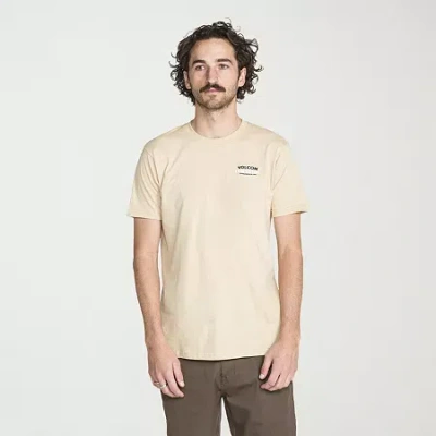 Volcom Mens Crew Neck Short Sleeve Regular Fit Graphic T-shirt In Neutral