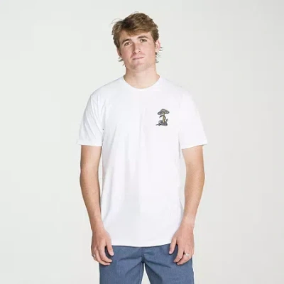 Volcom Mens Crew Neck Short Sleeve Regular Fit Graphic T-shirt In White